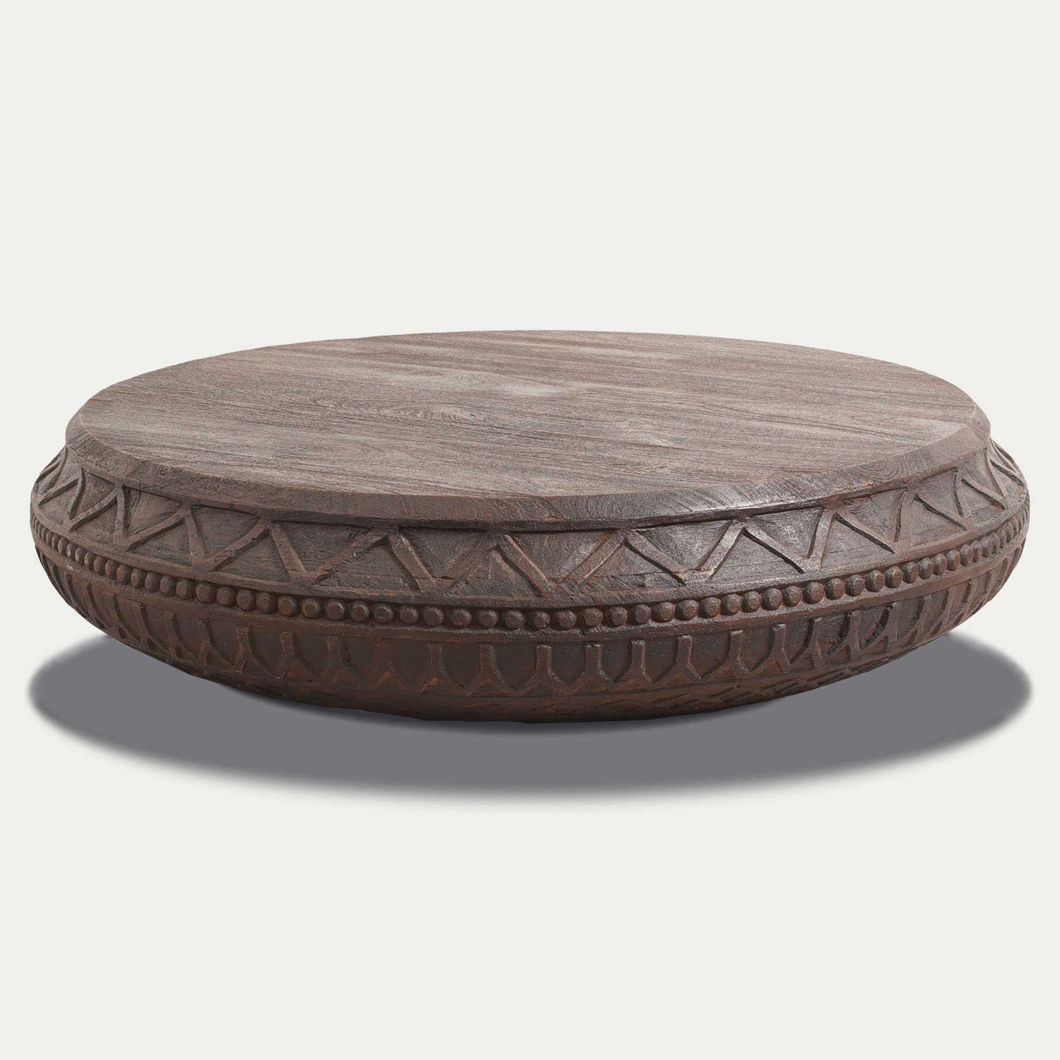 ROUND CARVING COFFEE TABLE-1
